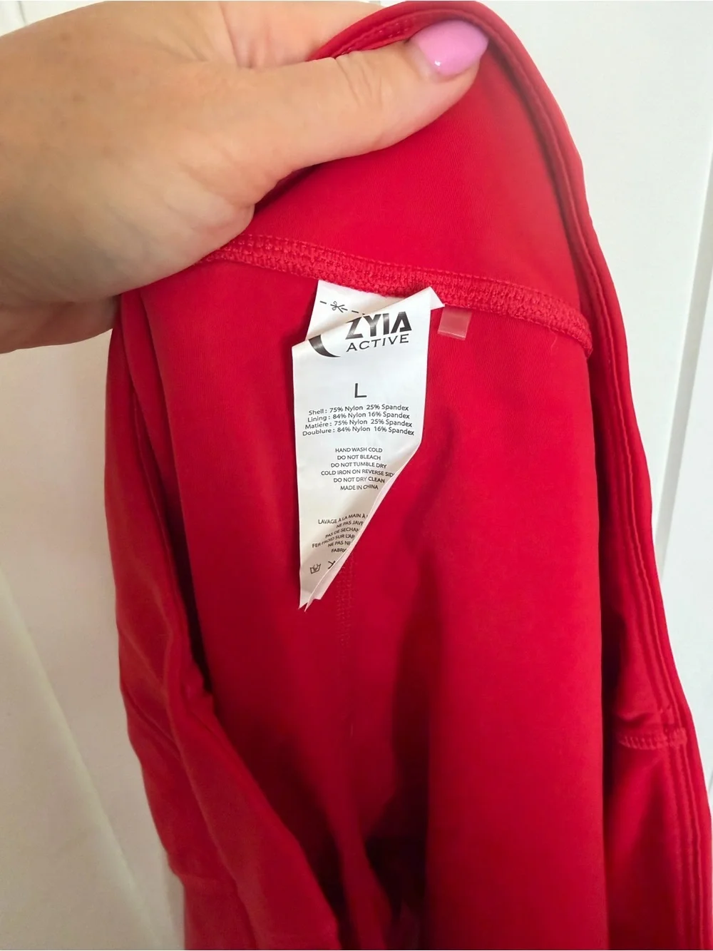 Zyia Red Grand Slam Skirt size Large Skort Built in Shorts Tennis Golf